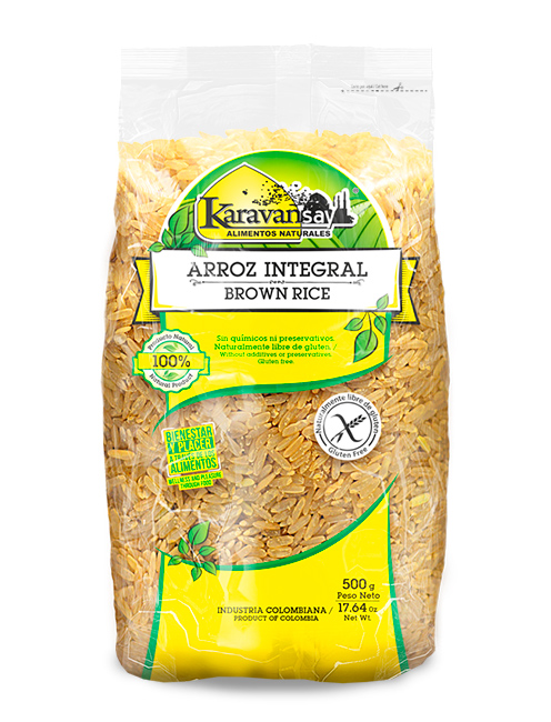 ARROZ INTEGRAL X 500G – Karavansay / Alimentos Naturales Y Saludables