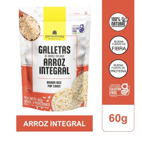 Galletas de arroz inflado integral 60g