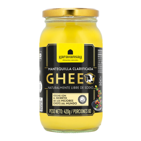 Ghee original Karavansay en frasco de vidrio, mantequilla clarificada natural