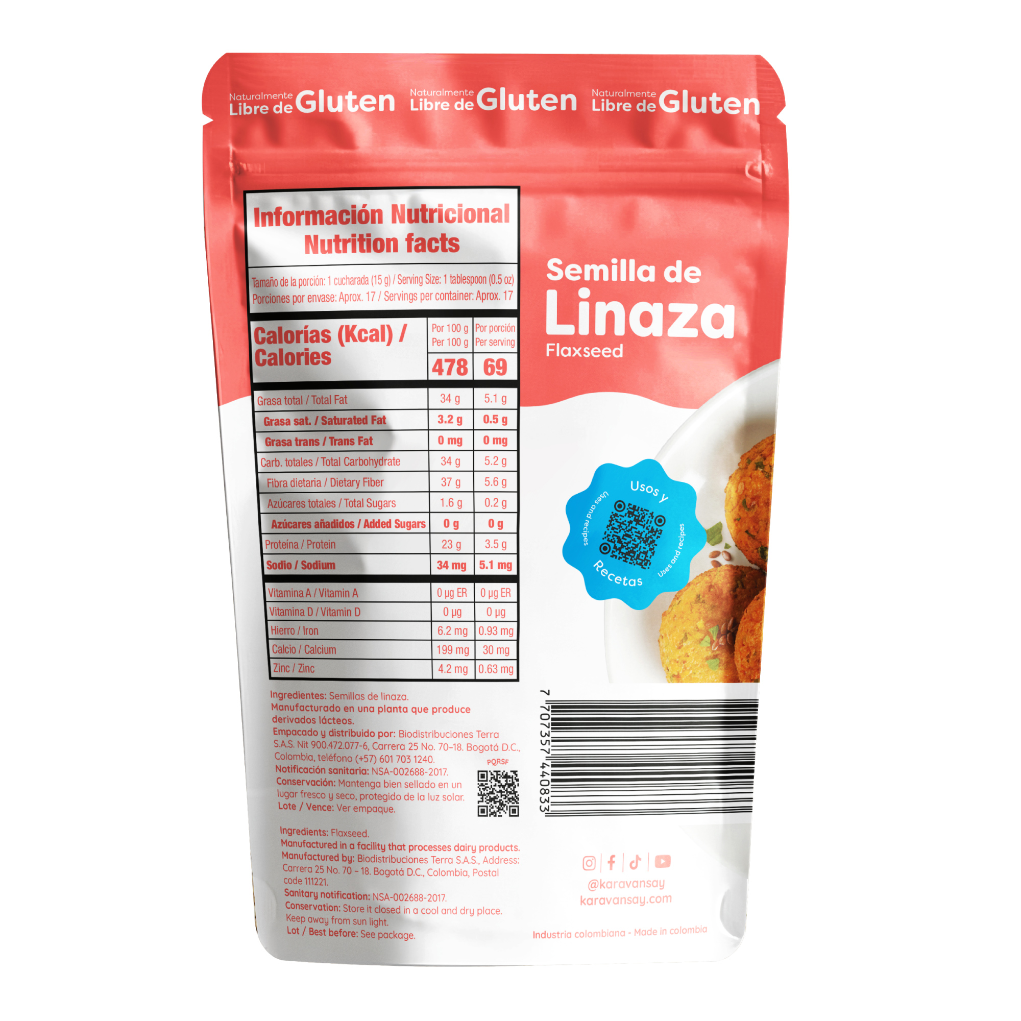 Linaza en Semilla Doy Pack x 250G - Imagen 2