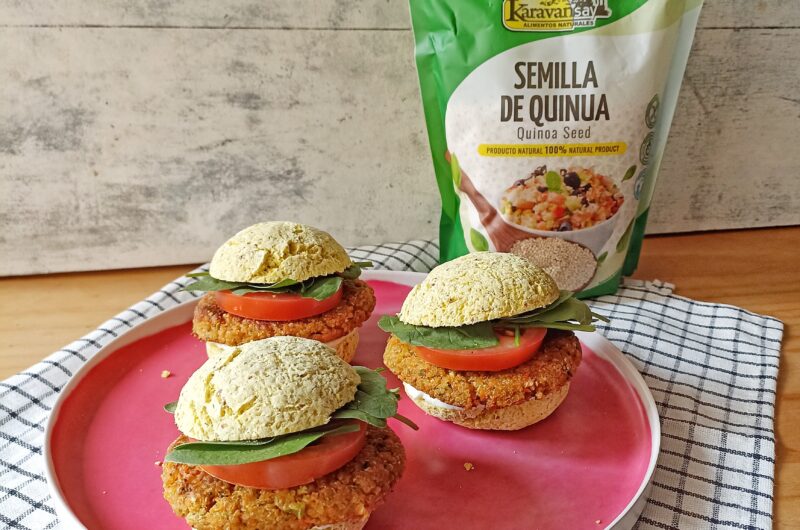 Mini hamburguesas vegetarianas con quinua
